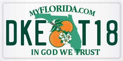 FL license plate DKET18