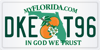 FL license plate DKET96