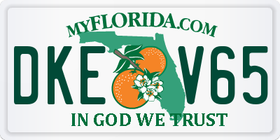 FL license plate DKEV65