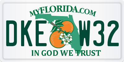 FL license plate DKEW32