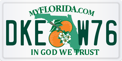FL license plate DKEW76