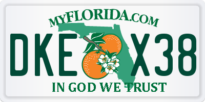 FL license plate DKEX38