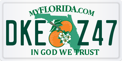 FL license plate DKEZ47
