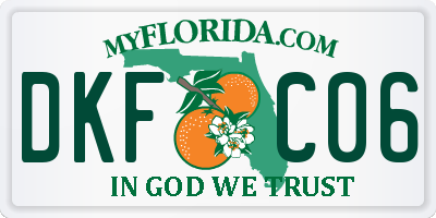 FL license plate DKFC06