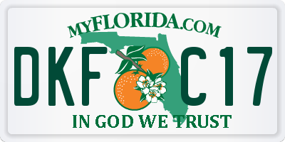 FL license plate DKFC17