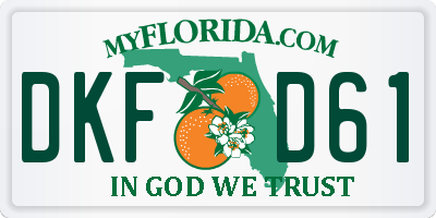 FL license plate DKFD61
