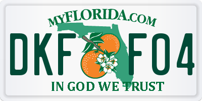 FL license plate DKFF04