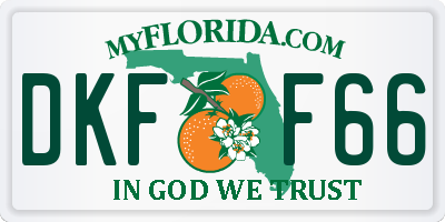 FL license plate DKFF66