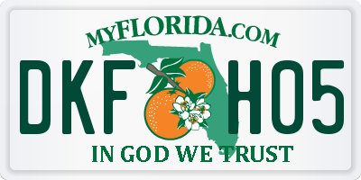 FL license plate DKFH05