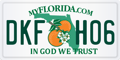 FL license plate DKFH06