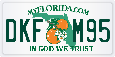 FL license plate DKFM95