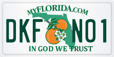 FL license plate DKFN01