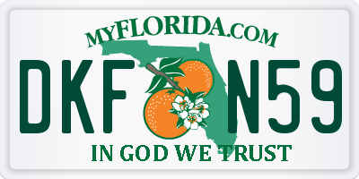 FL license plate DKFN59