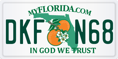 FL license plate DKFN68