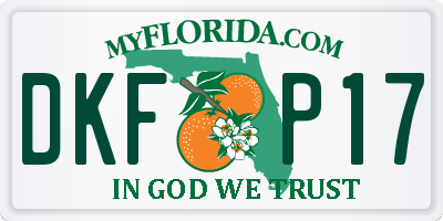 FL license plate DKFP17