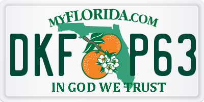 FL license plate DKFP63