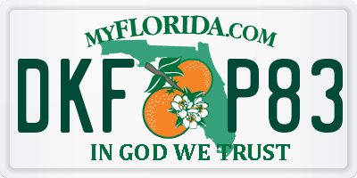 FL license plate DKFP83