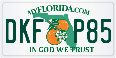 FL license plate DKFP85