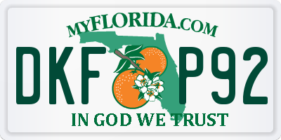 FL license plate DKFP92