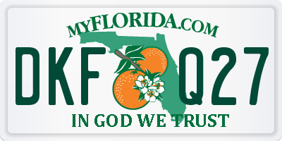 FL license plate DKFQ27