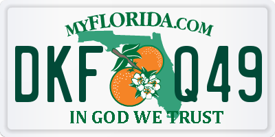 FL license plate DKFQ49