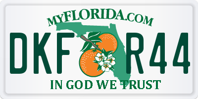 FL license plate DKFR44