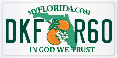 FL license plate DKFR60