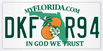 FL license plate DKFR94