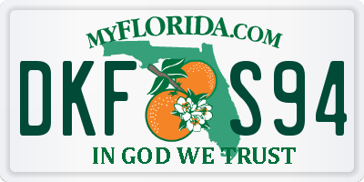 FL license plate DKFS94