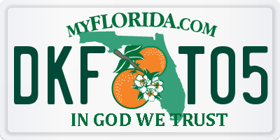 FL license plate DKFT05