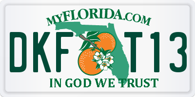 FL license plate DKFT13