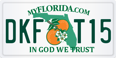 FL license plate DKFT15