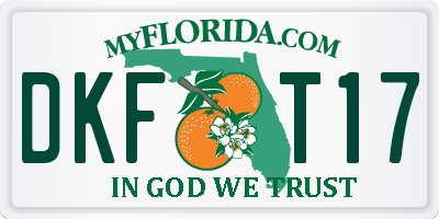 FL license plate DKFT17