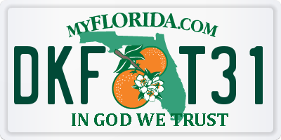 FL license plate DKFT31