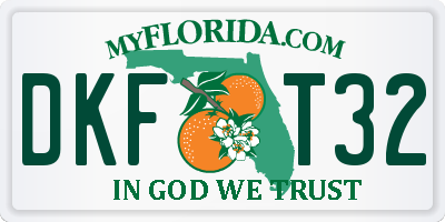 FL license plate DKFT32