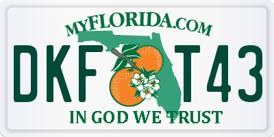 FL license plate DKFT43