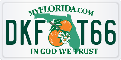 FL license plate DKFT66