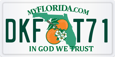 FL license plate DKFT71