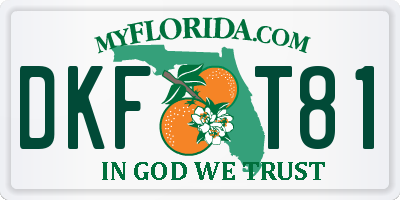 FL license plate DKFT81
