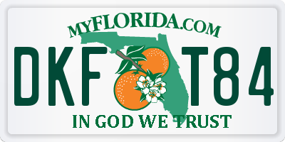 FL license plate DKFT84