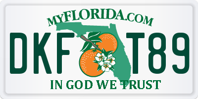 FL license plate DKFT89