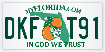 FL license plate DKFT91