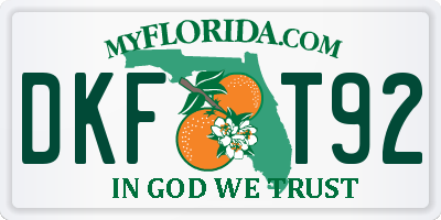 FL license plate DKFT92