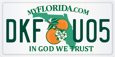 FL license plate DKFU05