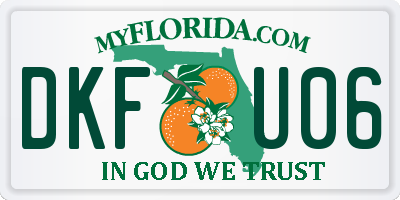 FL license plate DKFU06