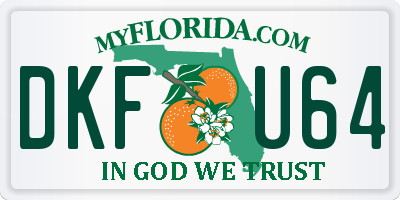 FL license plate DKFU64