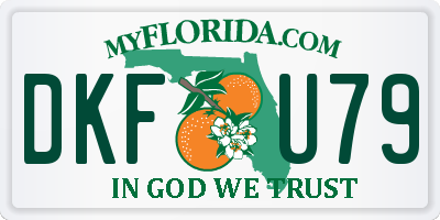 FL license plate DKFU79