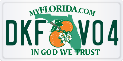 FL license plate DKFV04
