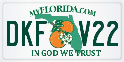FL license plate DKFV22