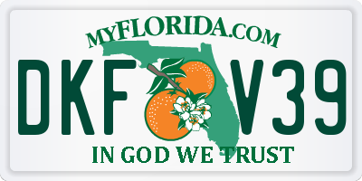 FL license plate DKFV39